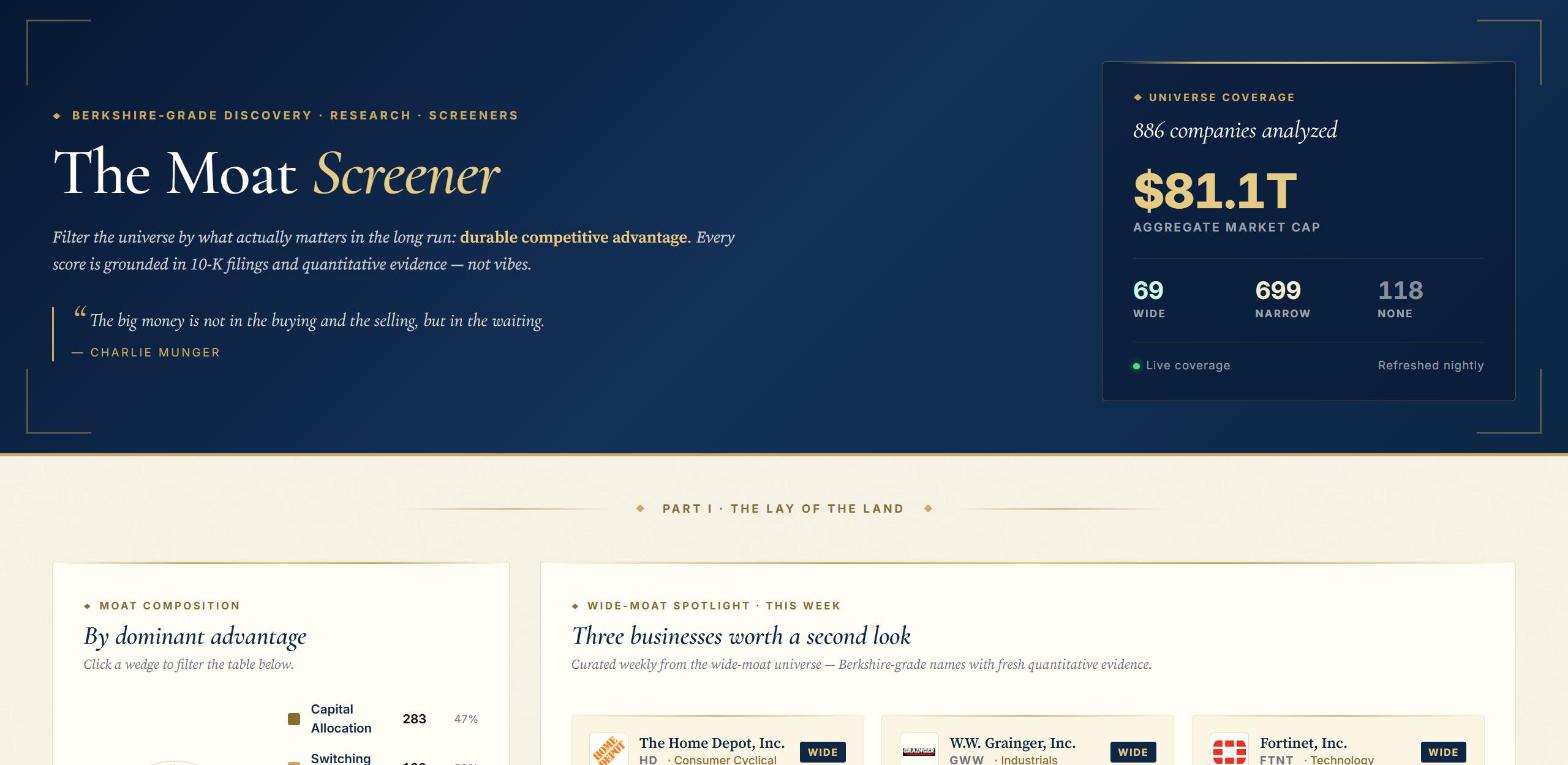 Moat Screener